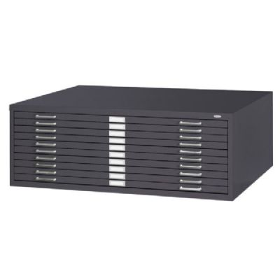 10-drawer Black Steel Flat File