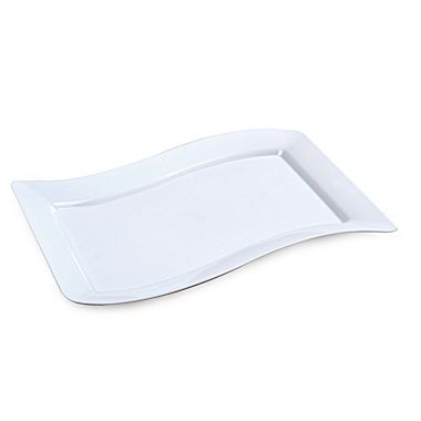 1406-wh White Rectangle Salad Plate