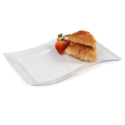 1406-cl Clear Rectangle Salad Plate