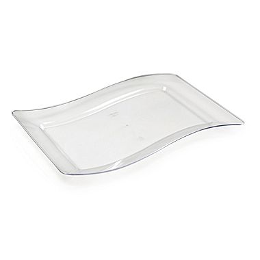 1410-cl Clear Rectangle Dinner Plate - Pack Of 120