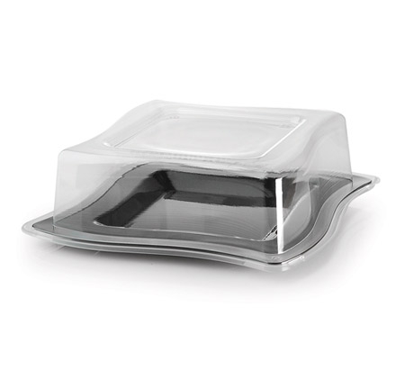 109-l Clear Square Dinner Plate Lid