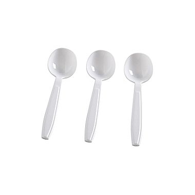 2513-wh White Soup Spoons- Bag