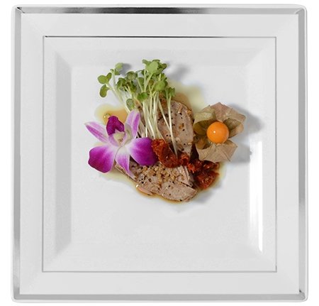 5510-wh White Square Dinner Plate