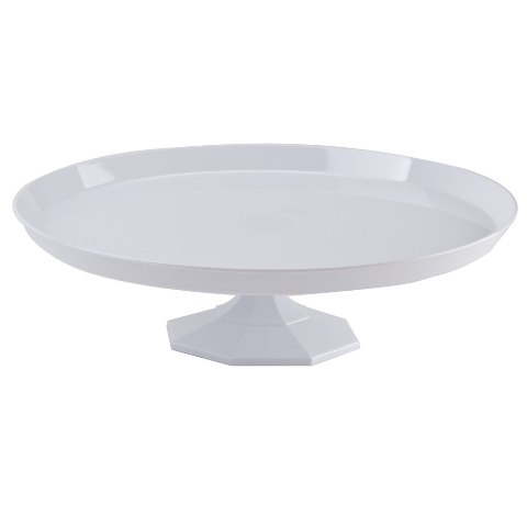 3602-wh White Large Cake Stand