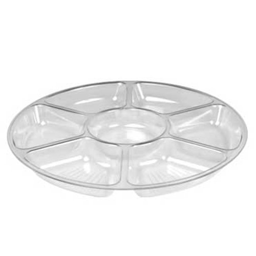 Clear Medium 7-compartment Serving Tray