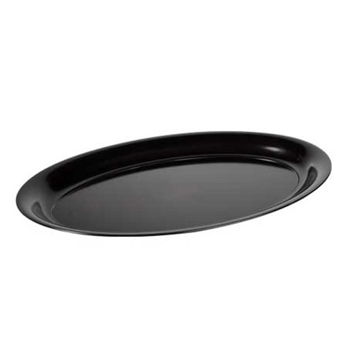 3511-bk Black Medium Oval Tray
