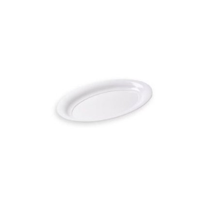 3541d-wh White 14'' X 21'' Oval Serving Tray