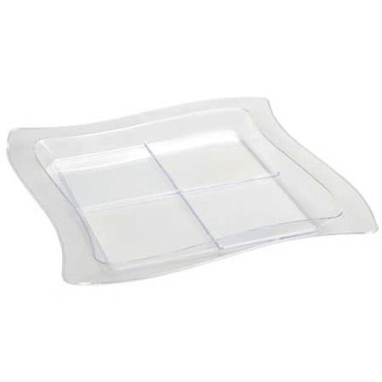 6206-cl Clear Tiny Tangents Appetizer Tray
