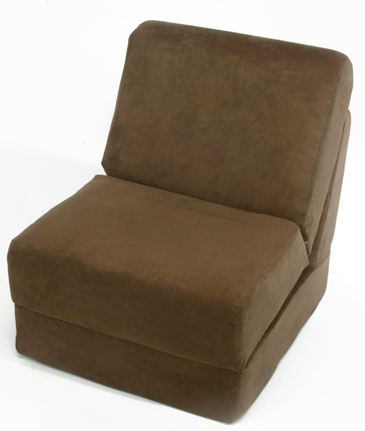Teen Chair With Pillow Brown Micro Suede