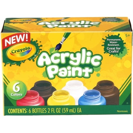 Crayola 20-1997 Crayola Acrylic Paint Set 2oz 6/Pkg-