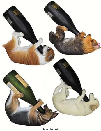 Dwkhd38204 Dog Wine Holder Assorted Styles