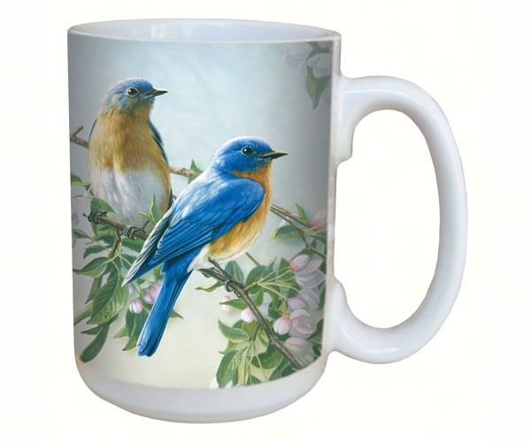 Tfg79141 Bluebird Branch Mug 15 Oz