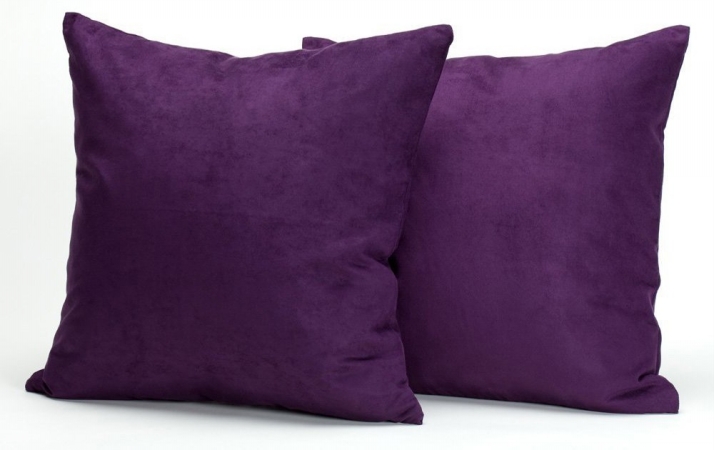 Microsuede Deco Pillow - Purple Grape 18x18 Feather And Down Filled Pillows