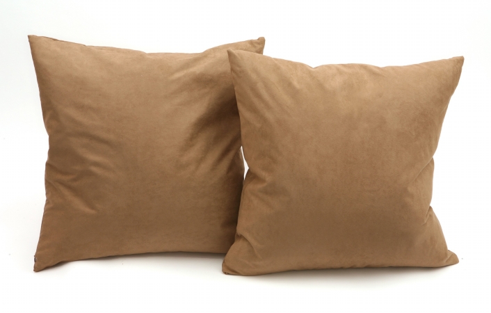 Microsuede Deco Pillow - Taupe 18x18 Feather And Down Filled Pillows