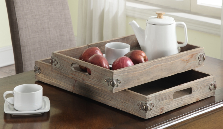Wyoming Two Piece Tray Set With Natural Fir Antique Finish
