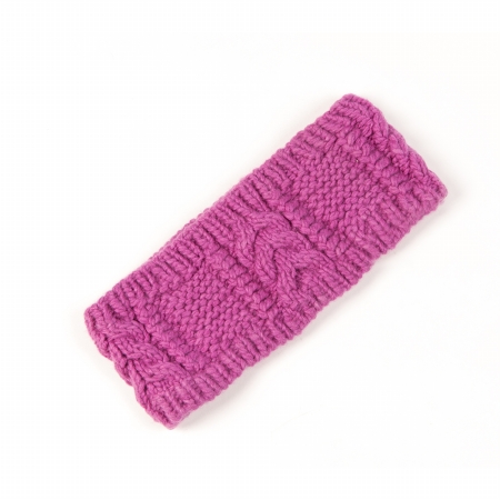 Hb09 - Orchid - A04 Merino Cable Headband