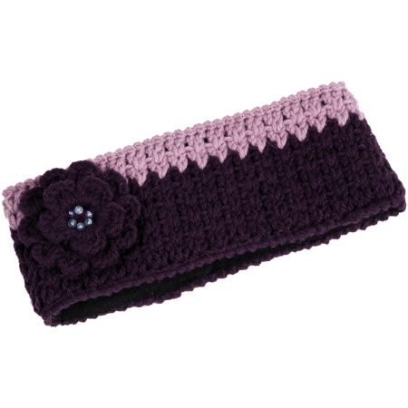 Hb11 - Purple- A04 Crochet Flower Headband