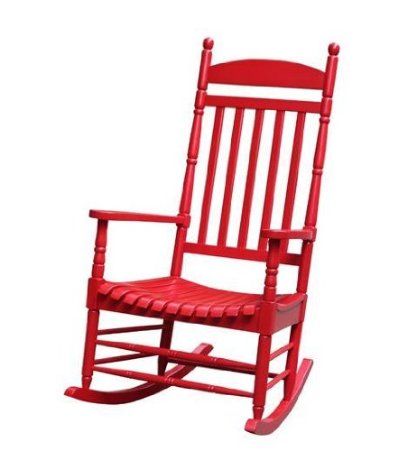 R-54210 Porch Rocker - Turned Post - Solid Wood Red
