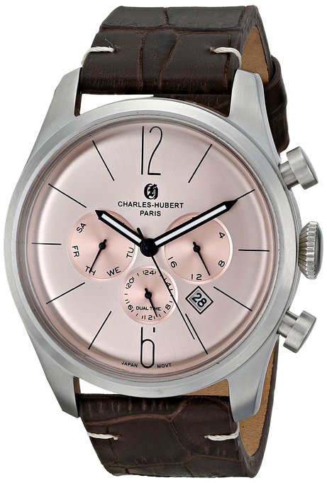 Men's Stainless Steel Dual Time Quartz Watch