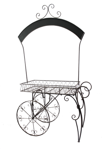 Fl5016 Rolling Metal Display Cart With Chalkboard Arch