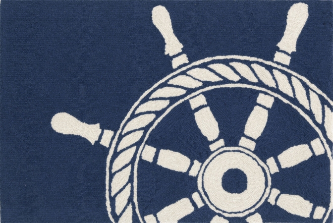1456/33 Ship Wheel Navy 30''x48''