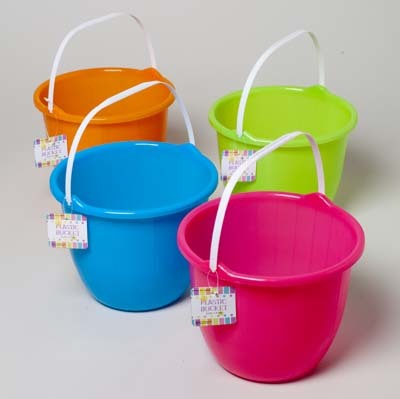 1781087 Bright Colored Buckets With Handle Case Of 36