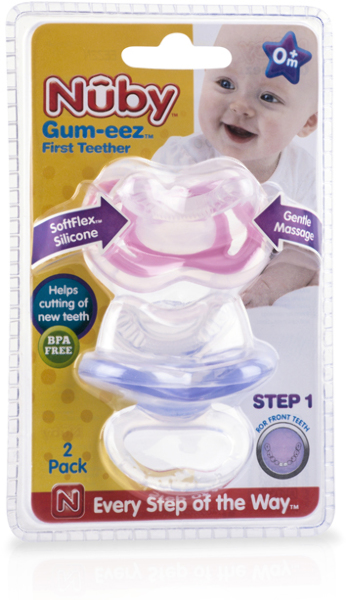 1784765 Nuby? Gum-eez First Teether 2-pack Case Of 24