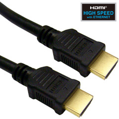 Hdmi Cable, High Speed With Ethernet, Hdmi Male, 24 Awg, Cl2 Rated, 50 Foot