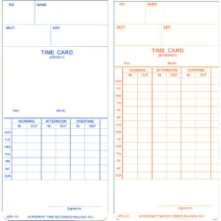 Acro Br 09-9110-000 - Bx/250 Wk/biwkly Cards