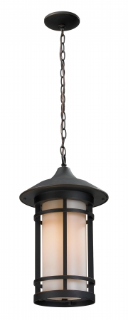 528chb-orb- Outdoor Chain Light Oil Rubbed Bronze Aluminum Glass