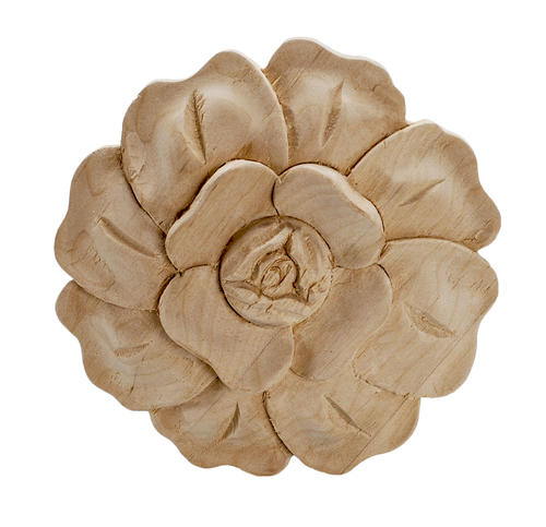 5apd10365 Large Hand Carved Wood Applique