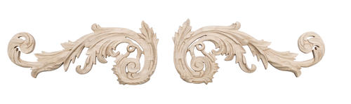 5apd10405 Small Carved Wood Scroll