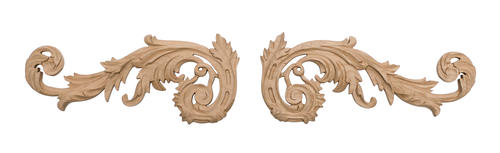 5apd10406 Small Carved Wood Scroll