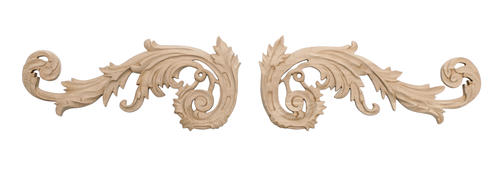 5apd10407 Small Carved Wood Scroll