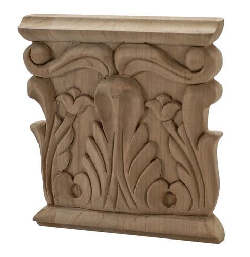 5apd10427 Small Carved Wood Applique