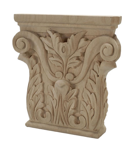 5apd10437 Small Carved Wood Applique