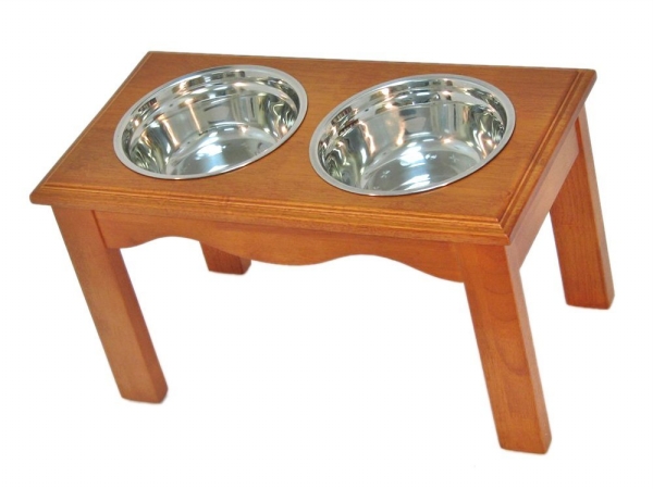 Pet Diner, Large Size, With Chestnut Finish