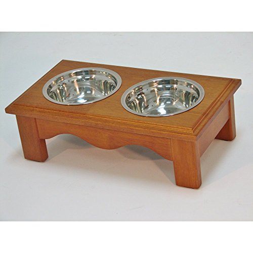 Pet Diner, Small Size, With Chestnut Finish