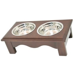Pet Diner, Small Size, With Espresso Finish