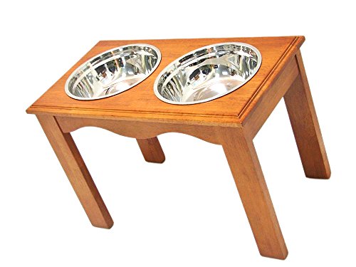 Pet Diner, X-large Size, With Chestnut Finish
