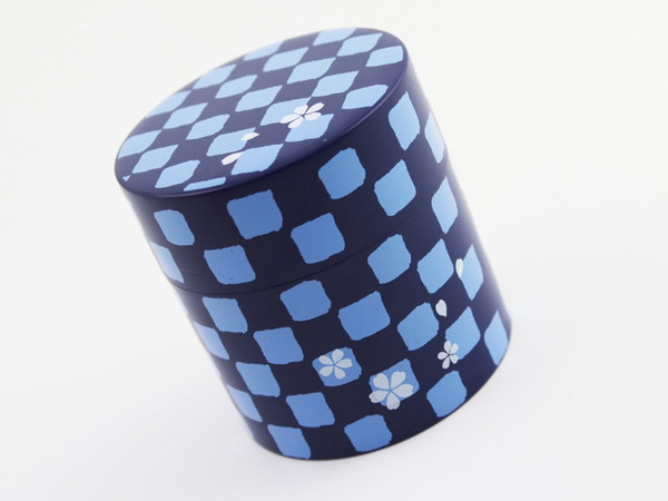 Blue Chess Pattern Green Tea Container