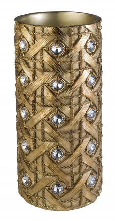 K-4260-v1 Glimmer Of Gold Decorative Vase, 13.50-inch Height