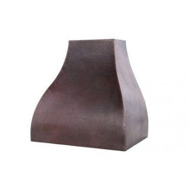 36 Inch 1250 Cfm Hand Hammered Copper Wall Mounted Campana Range Hood With Screen Filters