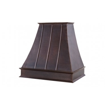 38 Inch 625 Cfm Hand Hammered Copper Wall Mounted Euro Range Hood With Baffle Filters