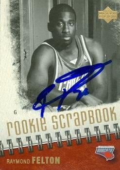 Raymond Felton autographed Basketball Card (Charlote Bobcats) 2005 Upper Deck Rookie Scrapbook No.RS26