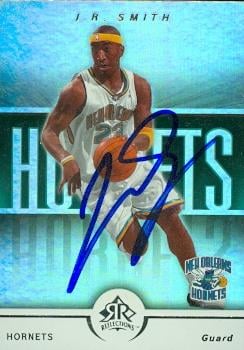 J.R. Smith autographed Basketball Card (New Orleans Hornets) 2005 Upper Deck Reflections No.63
