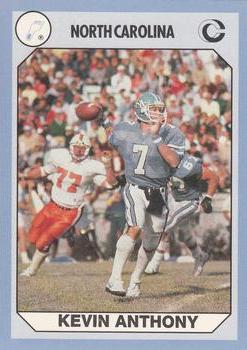 Kevin Anthony Football Card (North Carolina) 1990 Collegiate Collection No.46