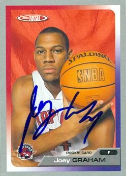 Joey Graham autographed Basketball Card (Toronto Raptors) 2006 Topps Total Silver No.301 rookie