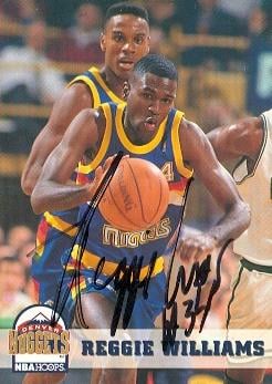 Reggie Williams autographed Basketball Card (Denver Nuggets) 1993 Hoops No.59