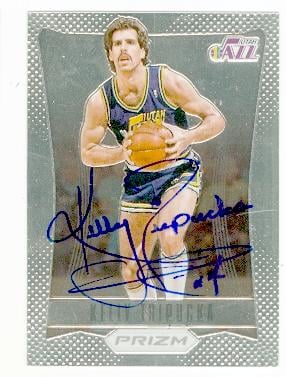 Kelly Tripucka autographed basketball card (Utah Jazz) 2012 Panini Prizm No.174
